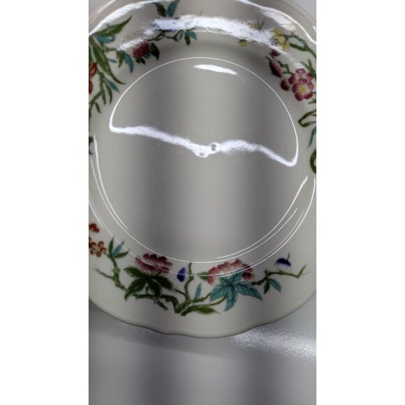 Syracuse China Bombay Restaurant Ware 9" Floral Plate Vintage Scalloped Edge USA - Picture 7 of 12